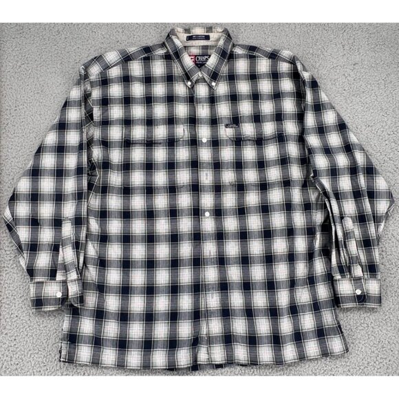 Ralph Lauren Chaps Mens XL Shirt Short Sleeve Button-Down Multicolor Plaid - Picture 1 of 12